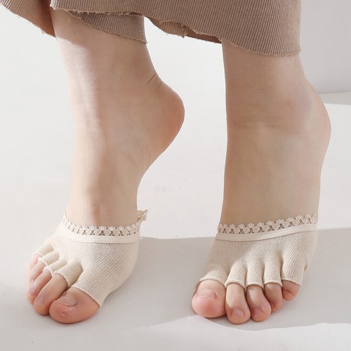 Toe Socks No Show Liner Socks Five Finger Half Socks Non-Slip Invisible 1 Pair ⚝ - Picture 8 of 26