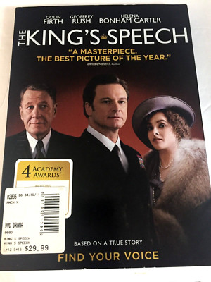 The Kings Speech DVD With Slip Case Ships Same Day With Tracking