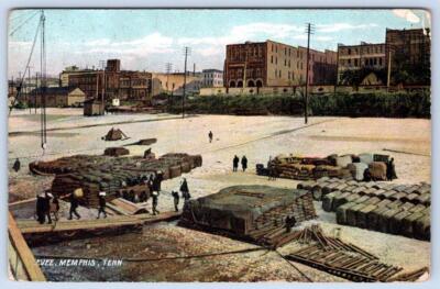 1905 MEMPHIS TENNESSEE TN LEVEE ANTIQUE ROTOGRAPH POSTCARD