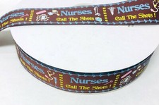 100 Yd. Roll 1.5" Nurses Call The Shots Grosgrain Ribbon
