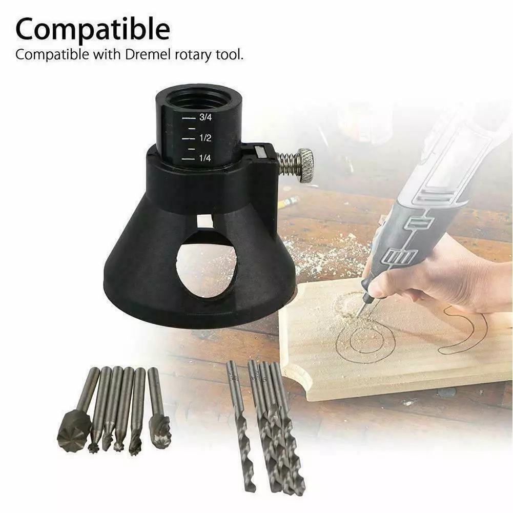 Router attachment for online drill