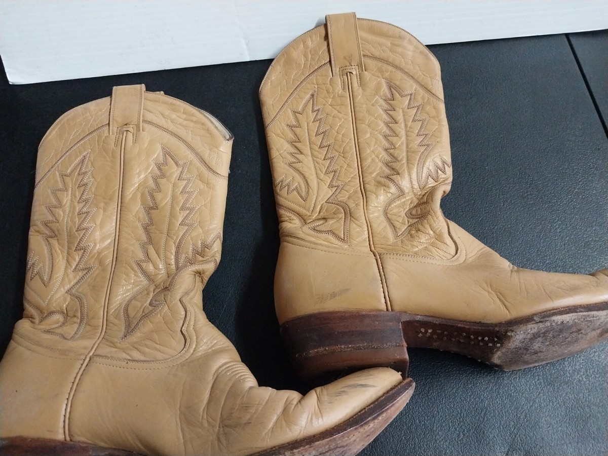 Montana Vintage Mens 9 D Leather Boots Western Cowboy | eBay