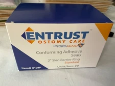 ENTRUST Ostomy Care Conforming Adhesive Seals 2” Exp 04/27,  20 seals