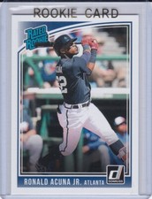 RONALD ACUNA JR. ROOKIE CARD 2018 Donruss RATED $$ RC Atlanta Braves Baseball