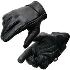 Milwaukee Leather MG7510 Men's Leather Gel Padded Palm Short Wrist Hand Gloves