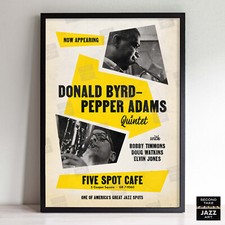 Donald Byrd - Pepper Adams jazz poster - Five Spot Cafe - NYC - 1958