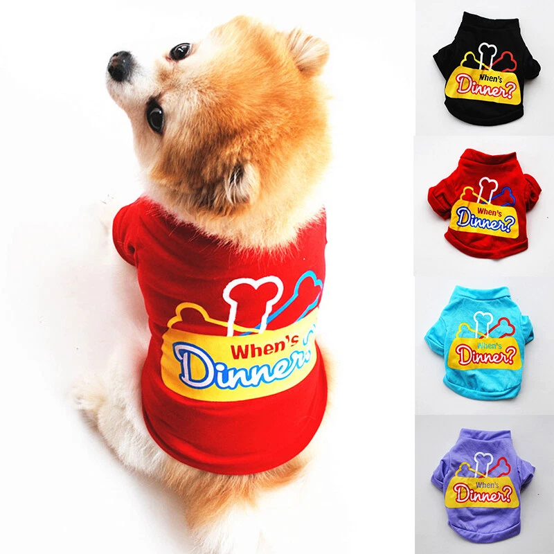 Pet Cat Dog Clothes Cartoon Vest T Shirt Coat Puppy Small Dog Clothes Apparel⇓ - Image 3 of 4