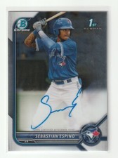 SEBASTIAN ESPINO 2022 Bowman Chrome 1st AUTO #CPA-SE TORONTO BLUE JAYS