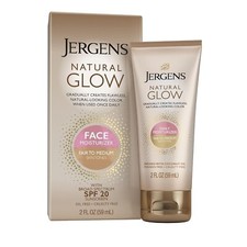 Jergens Natural Glow SPF 20 Face Self Tanner Lotion 2oz Oil-Free Sunless Tan