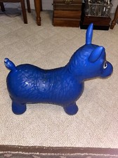 RARE Blue Horse Donkey Toddler Ride On Vinyl Bouncing Toy 19" 22 AppleRound