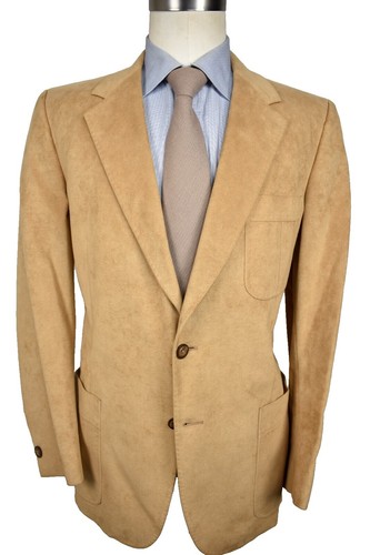 Pagano West 44R Tan Sueded Western Yoke Mens Blazer Suit Jacket