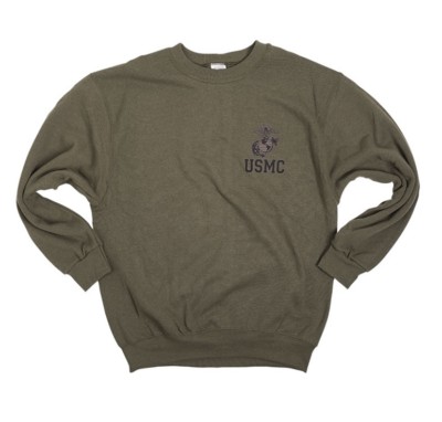 USMC US Marine Corps Eag Pt Ega Sportshirt Jogging Pulli Sweatshirt oliv