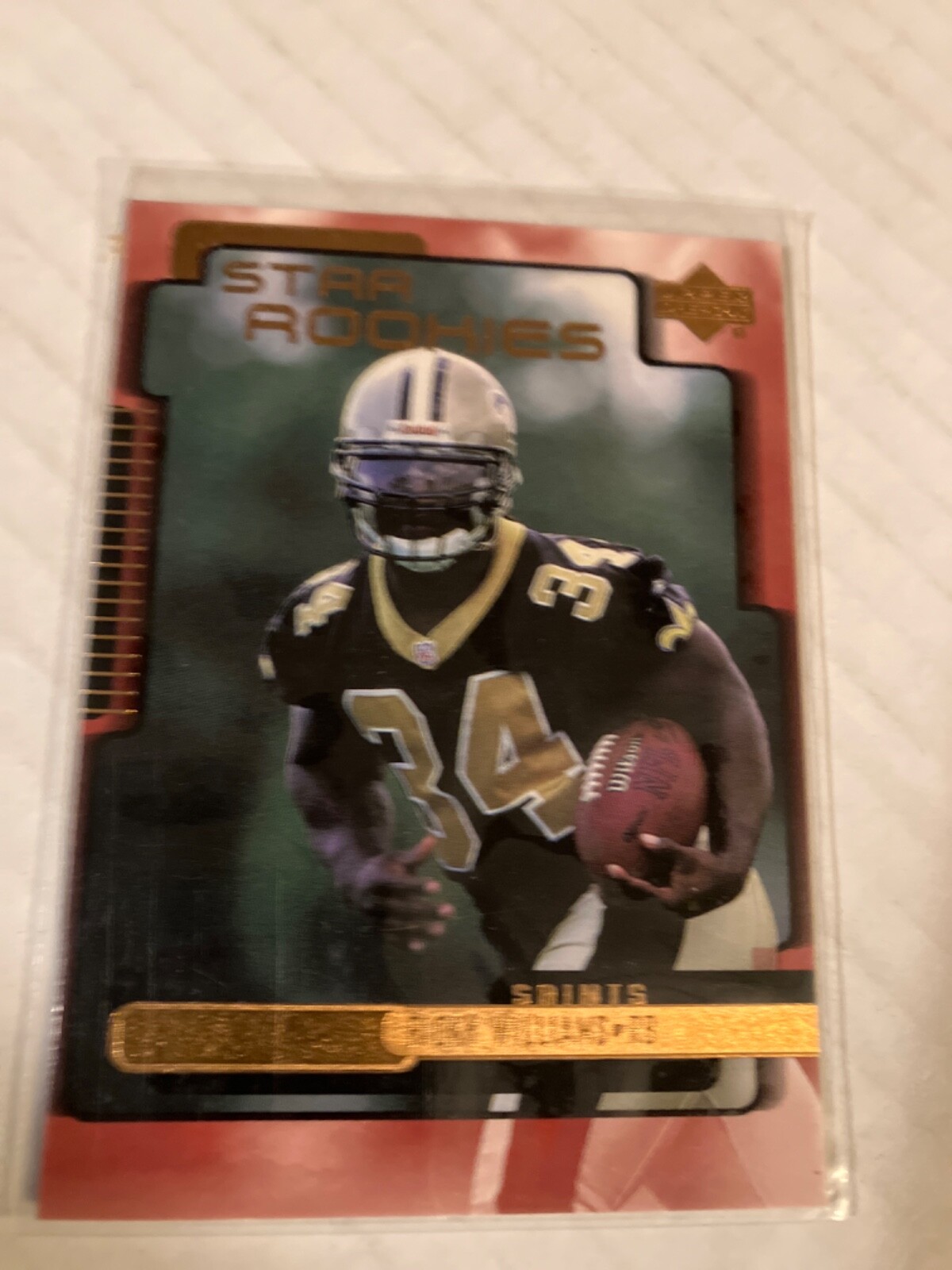 Ricky Williams Rookie Card NEW ORLEANS SAINTS ricky Williams 1999 UD encore rookie football card ...