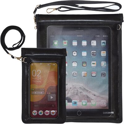 Faraday Bag for Tablets, 2 Pack Bags Phones with Adjustable Black 