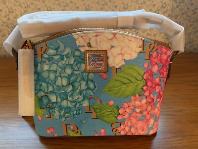 Dooney & Bourke Hydrangea Monogram Penny Crossbody BLUE