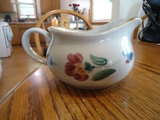 International Tableworks Stoneware Gravy boat Porto Pattern Japan Floral W/Brown