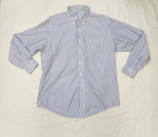 VTG Brooks Brothers Makers Mens Striped Dress Shirt 16.5 - 34 Made in USA
