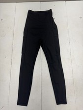Shein Solid Black High Waisted Compression Maternity Leggings Womens Size Small