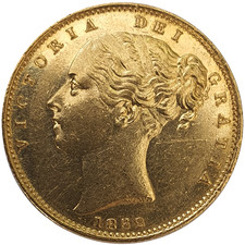 1852 Queen Victoria Shield Reverse Sovereign