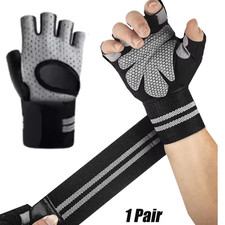 Weight Lifting Gloves with Wrist Wrap Support Gym Training Crossfit Men Women