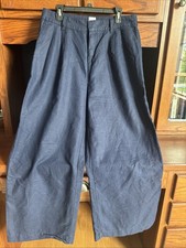 Gap Wide Leg Pleated Linen Pants