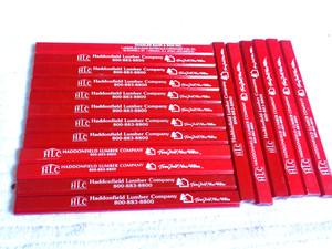 18 Lot Woodcase Carpenter Pencils square haddonfield lumber co. nj unused