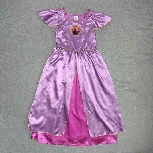 Disney Store Frozen 2 ANNA Deluxe Nightgown Costume Dress Purple SZ 9/10