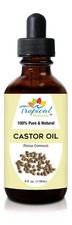 Tropical Holistic Pure Organic Castor Oil 4oz- All 4 Fl Oz Pack of 1