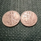 Liberty Walking 1941 & 1944 Silver Half Dollar Coins Lot of 2