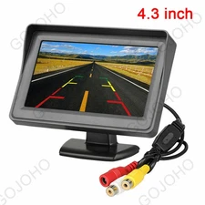 4.3" HD Monitor Car Backup Reverse Camera Rear View Parking License Plate System