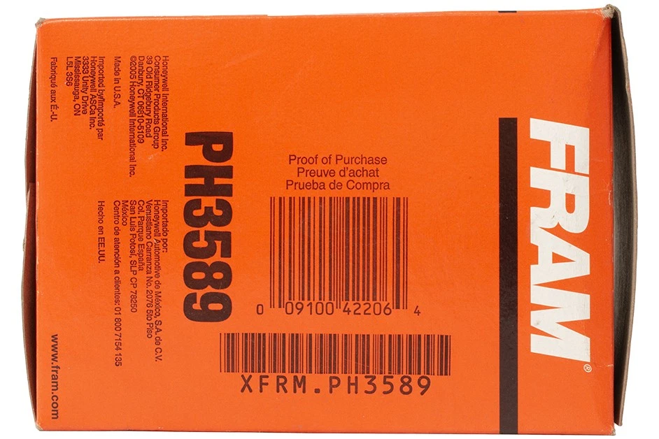 Filtro de aceite de repuesto FRAM WearGuard para Isuzu NPR número de modelo 1986-91 PH3589 Foto 4 de 4