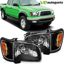 For Toyota Tacoma 2001-2004 Black Housing Headlights Assembly Pair Headlamp