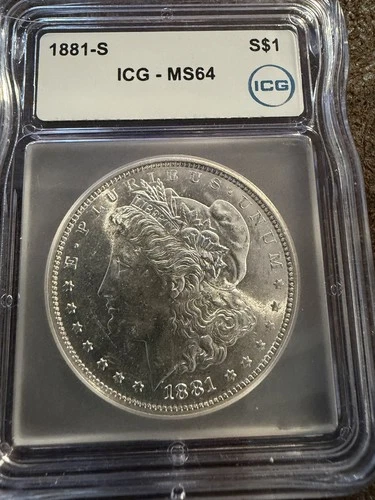 1881-S Morgan Silver Dollar MS64 ICG