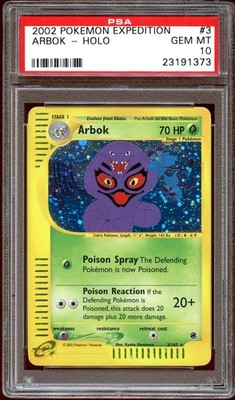 PSA 10 GEM MINT Arbok 3/165 HOLO RARE Expedition Base Set Pokemon