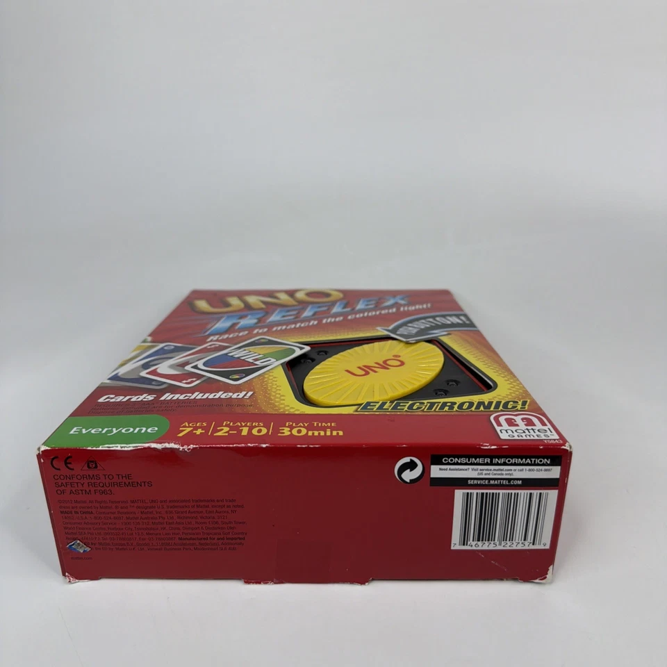 New UNO REFLEX Electronic Card Game ~ Race to Match the Colored Light NIB 2010 - Image 3 of 4
