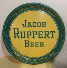 VINTAGE METAL SERVING BEER TRAY JACOB RUPPERT THE TABLE TALK OF TOWN
