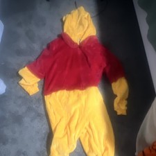 Disney Winnie the Pooh Hooded Plush Costume Complete Outfit Unisex XL Red/Yellow