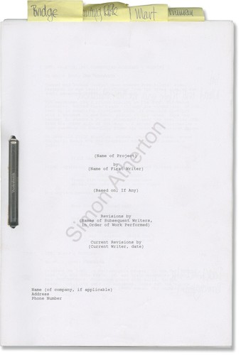 Mireille Enos Brad Pitt World War Z Original Drehbuch für 2013 #166296 - Bild 1 von 4