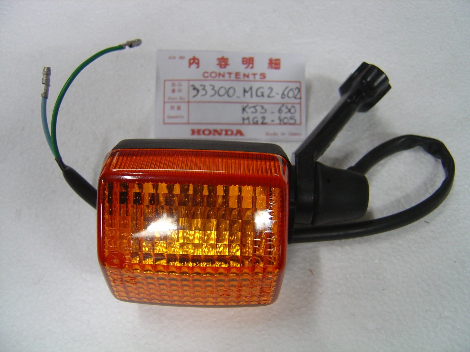 Clignotant avant droit haute visibilité orange pour XL600RH et MTX125