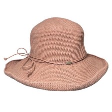 NWT Scala Collezione Women's Hat Pink/Maude 100 Paper One Size Fits Most Adjust