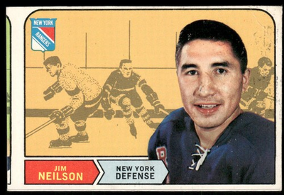 #ad Jim Neilson 1968 69 O Pee Chee #172 New York Rangers VG Crease $4.25
