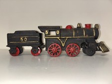 Vintage Cast Iron Train Locomotive Steam Engine Coal Car 50 no coupler