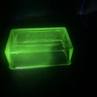 Hazel Atlas Depression Era Uranium Green Covered Butter Dish