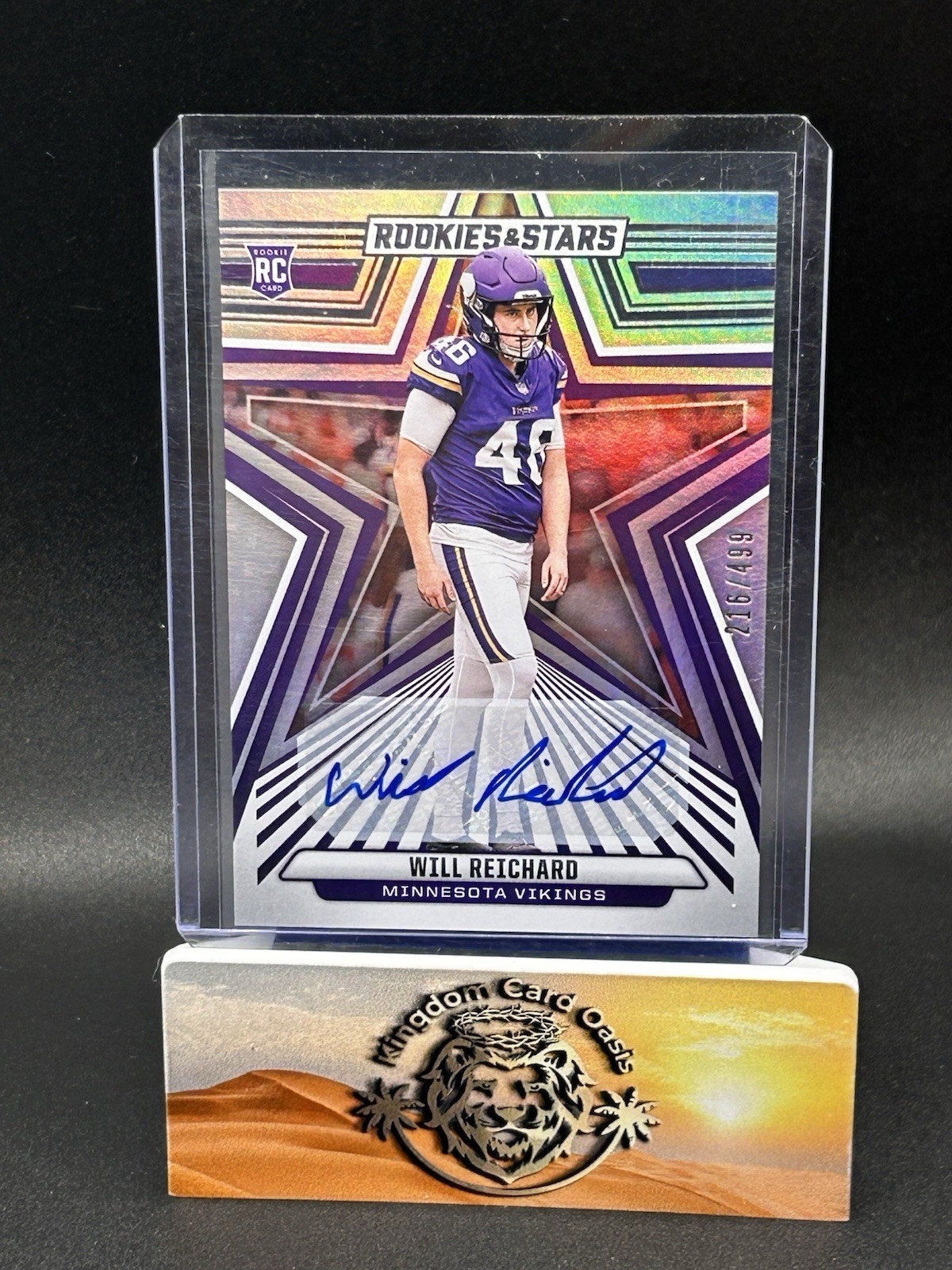 Will Reichard Panini Rookies & Stars #197 Autograph