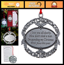 Pewter Keepsake Memorial Ornament with Poem - Remembrance Gift for Trees  Year-