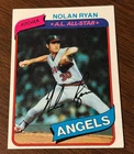 Nolan Ryan California Angels Hall of Fame/HOF 1980 Topps MLB Baseball Card #580