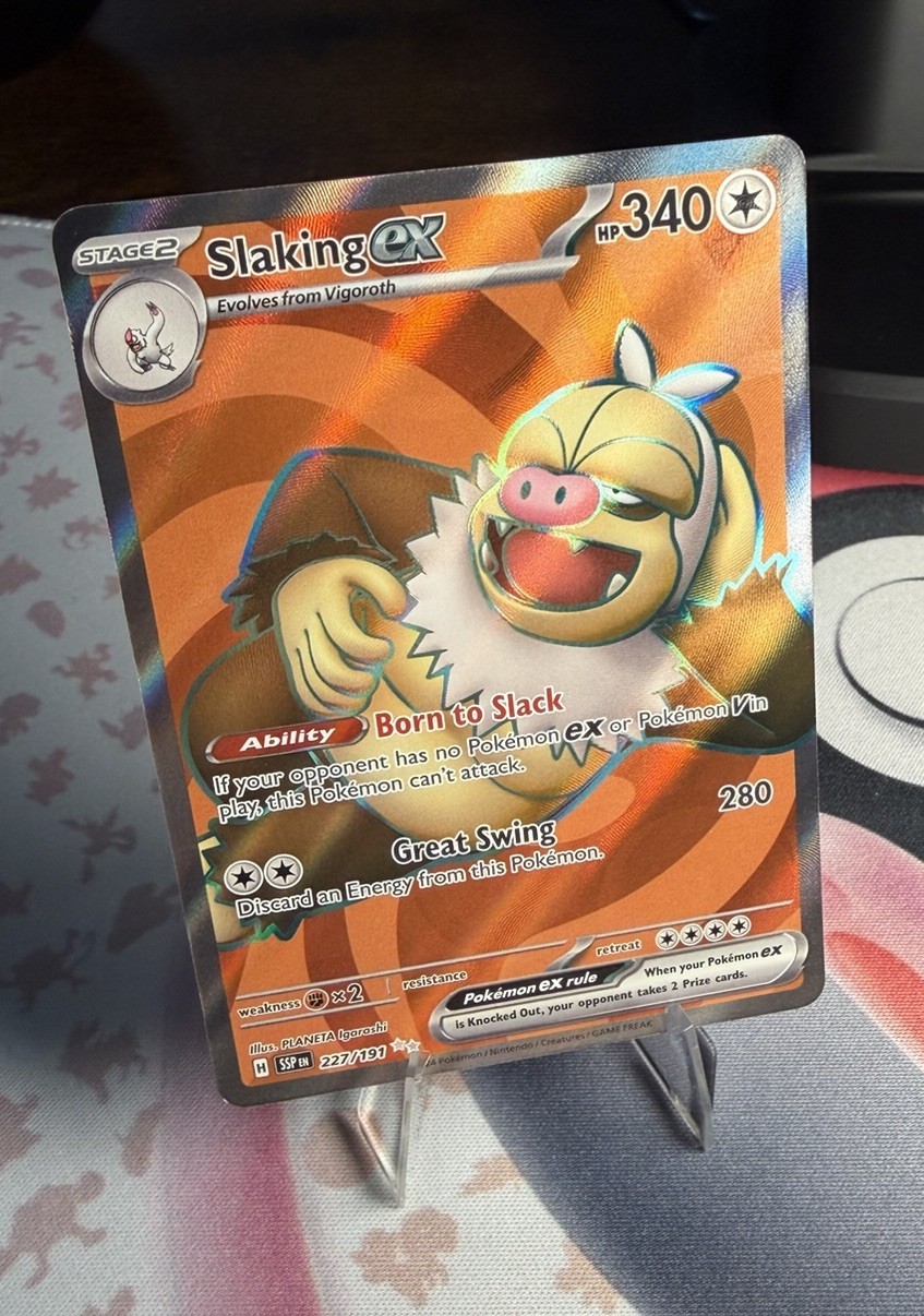 Slaking EX 227/191 Surging Sparks Ultra Rare Holo Card Mint Condition