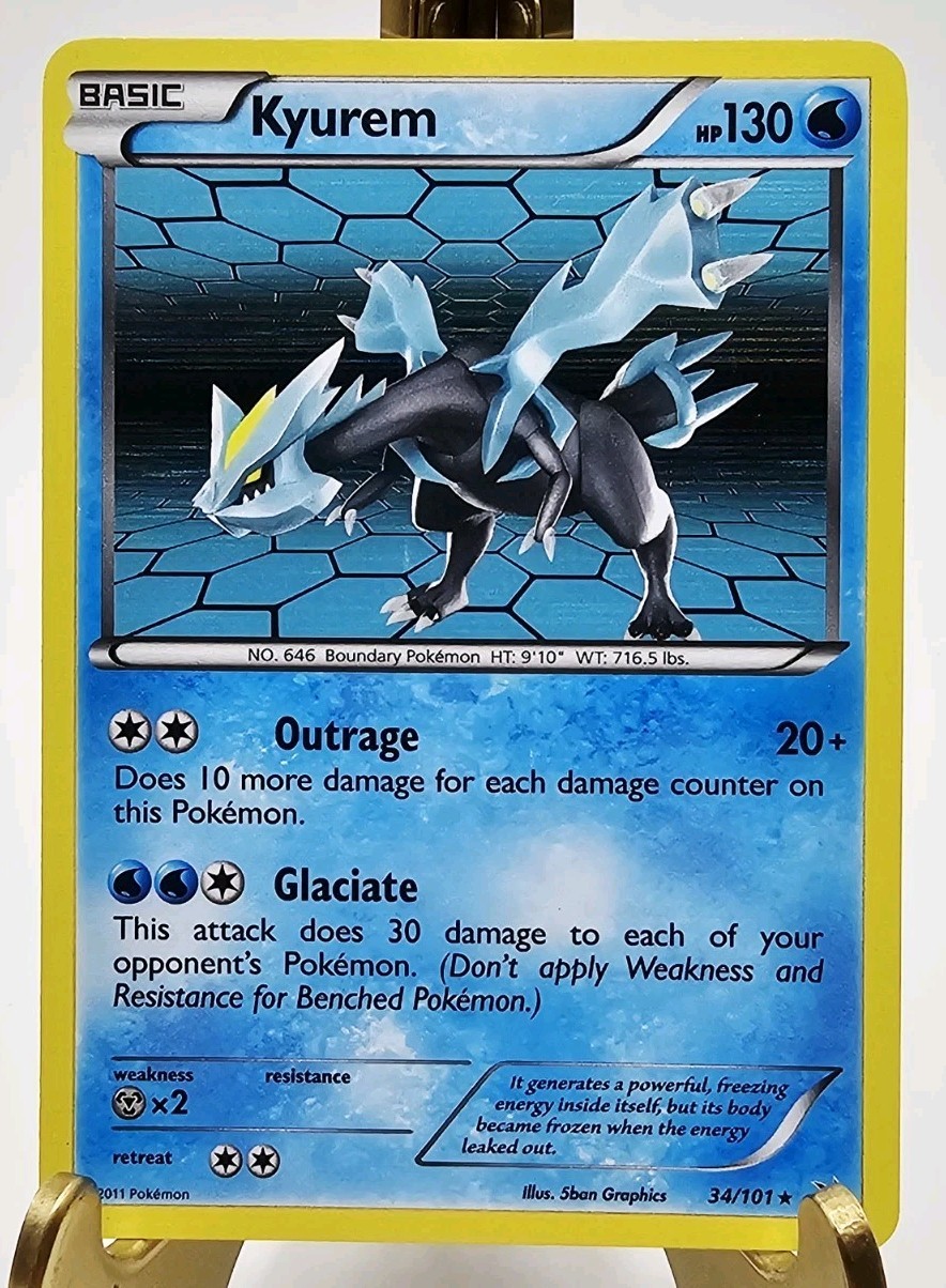 Pokemon 2011 LP/NM Kyurem Noble Victories Holo 34/101 Card Rare TCG