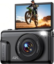 4K Digital Camera for Photography Vlogging 64MP Compact Cameras with Flip Screen