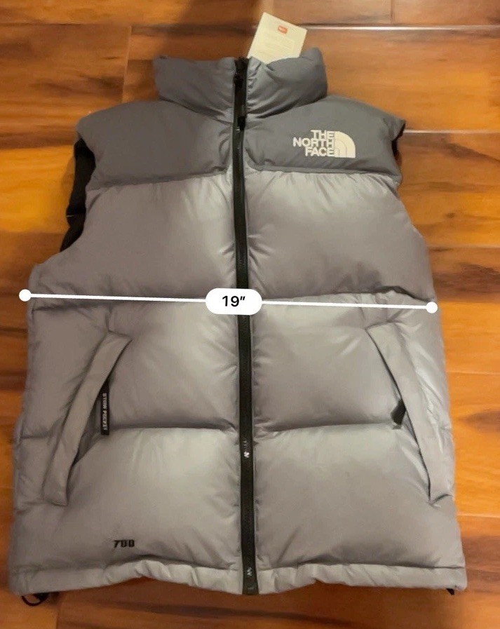 North Face Men’s Nuptse 700 Vest-Small-Gray NWT-Special Corporate Pepsi Ed. RARE